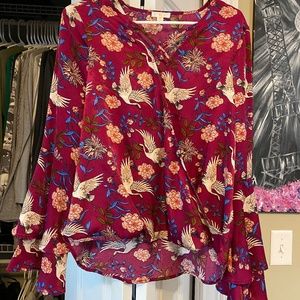 Blouse, Pink/Multi, M,